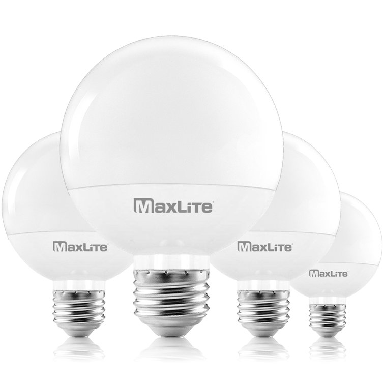 MaxLite G25 LED Globe Light Bulbs 6 Watts 2700K Soft White 450 Lumens